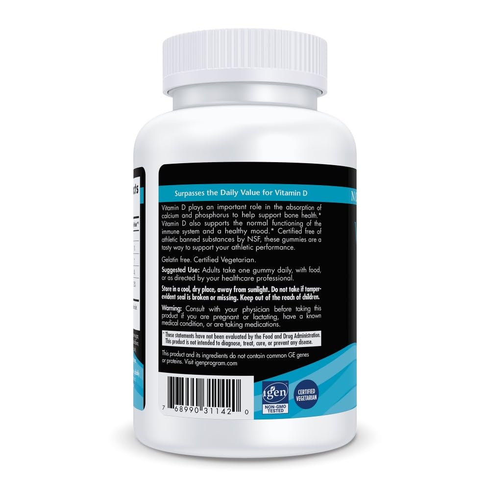 Nordic Naturals Vitamin D3 Gummies Sport, Wild Berry - 120 Gummies - 1000 IU Vitamin D3 - NSF Certified - Healthy Bones, Mood & Immune System Function - Non-GMO - 120 Servings Nordic Naturals uk supplements