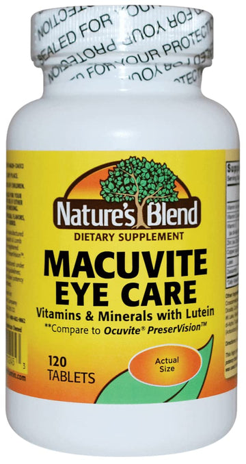 Natures Blend Macuvite Eye Care, 120 tabs Pack of 2 Nature's Blend uk supplements