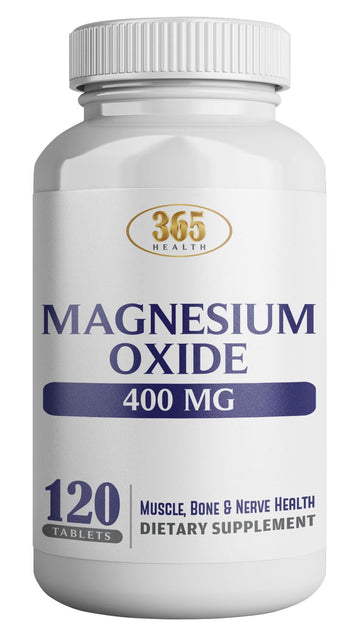 Magnesium 400mg [High Potency] Supplement – Magnesium Oxide for Immune Support, Muscle Recovery, Leg Cramps and Relaxation 120 Tablets-USA Made HEALTH LFE uk supplements