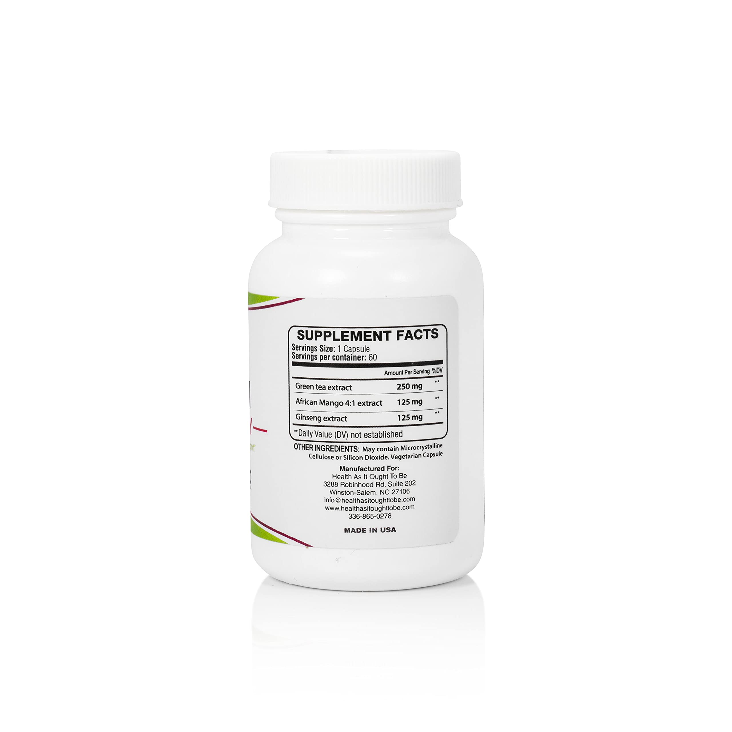 Leptin Syn3rgy (Green Tea, African Mango, Ginseng) - 60 Capsules Health As It Ought To Be uk supplements