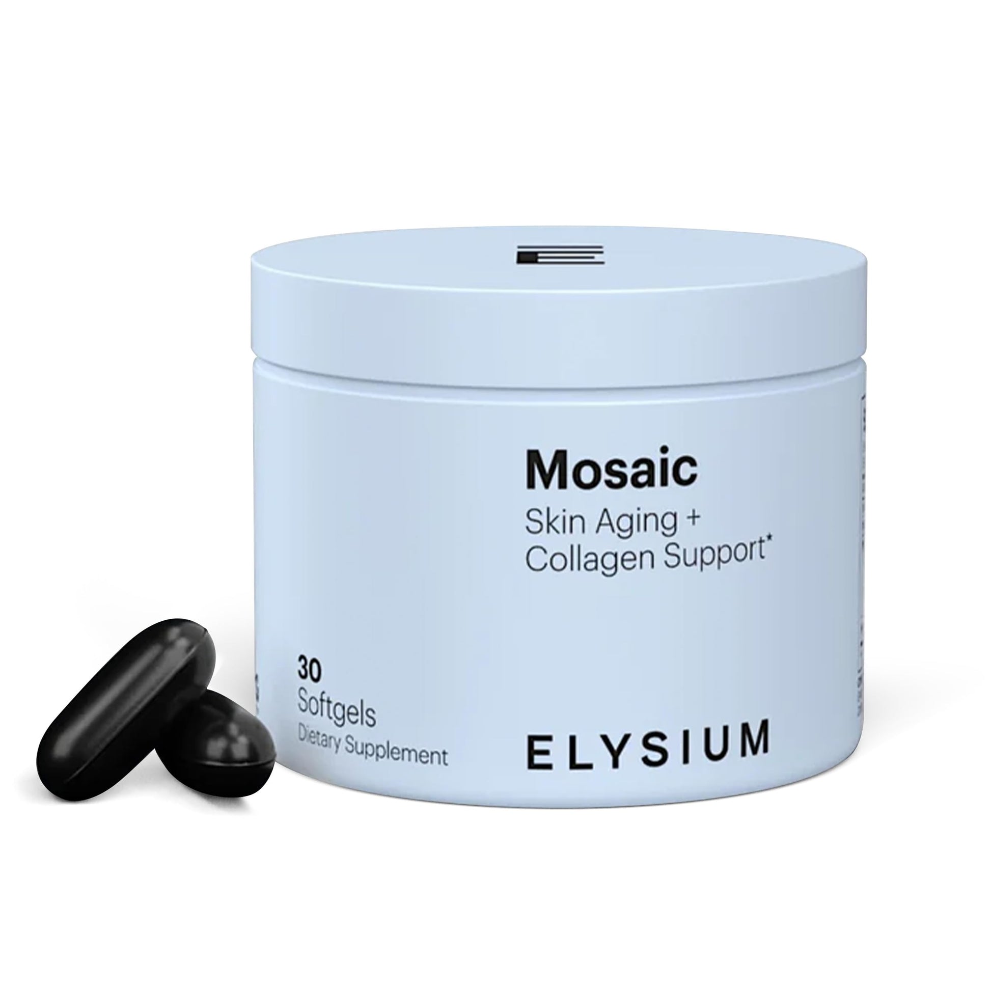 ELYSIUM Mosaic - Hyaluronic Acid Supplement - Clinically Proven - Fights Fine Lines & Skin Aging - Collagen Supplement - 30-Day Supply (Vegan Softgels) ELYSIUM uk supplements