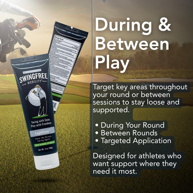 EagleEase – Targeted Joint Support Cream for Golfers & Athletes | Helps Support Elbows & Mobility During & After Play | Fast-Absorbing – 3 oz SwingFree Mobility uk supplements