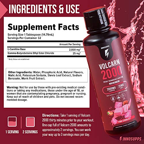 InnoSupps Volcarn 2000 - Advanced Fat Burning Liquid | L-Carnitine, GBEEC, Boost Energy InnoSupps uk supplements