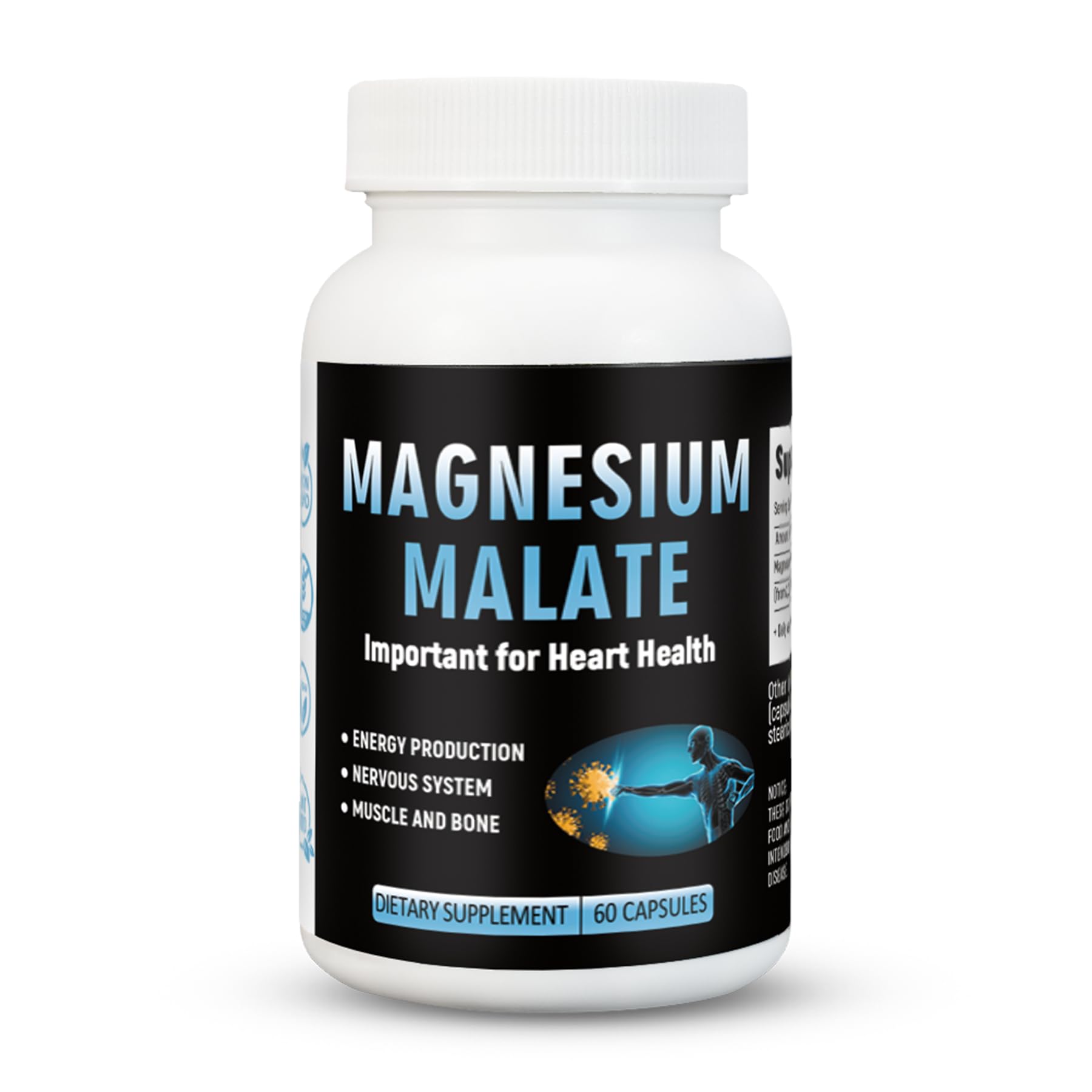 Laicuherb Magnesium Capsules for Bone and Muscle Health, 500 mg Magnesium Supplement, 60 Count, Vegetarian Capsules Laicuherb uk supplements