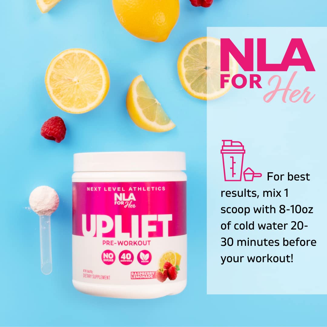 Uplift Pre-Workout for Women (30 Servings) -Raspberry Lemonade-Provides Clean NLA for Her uk supplements