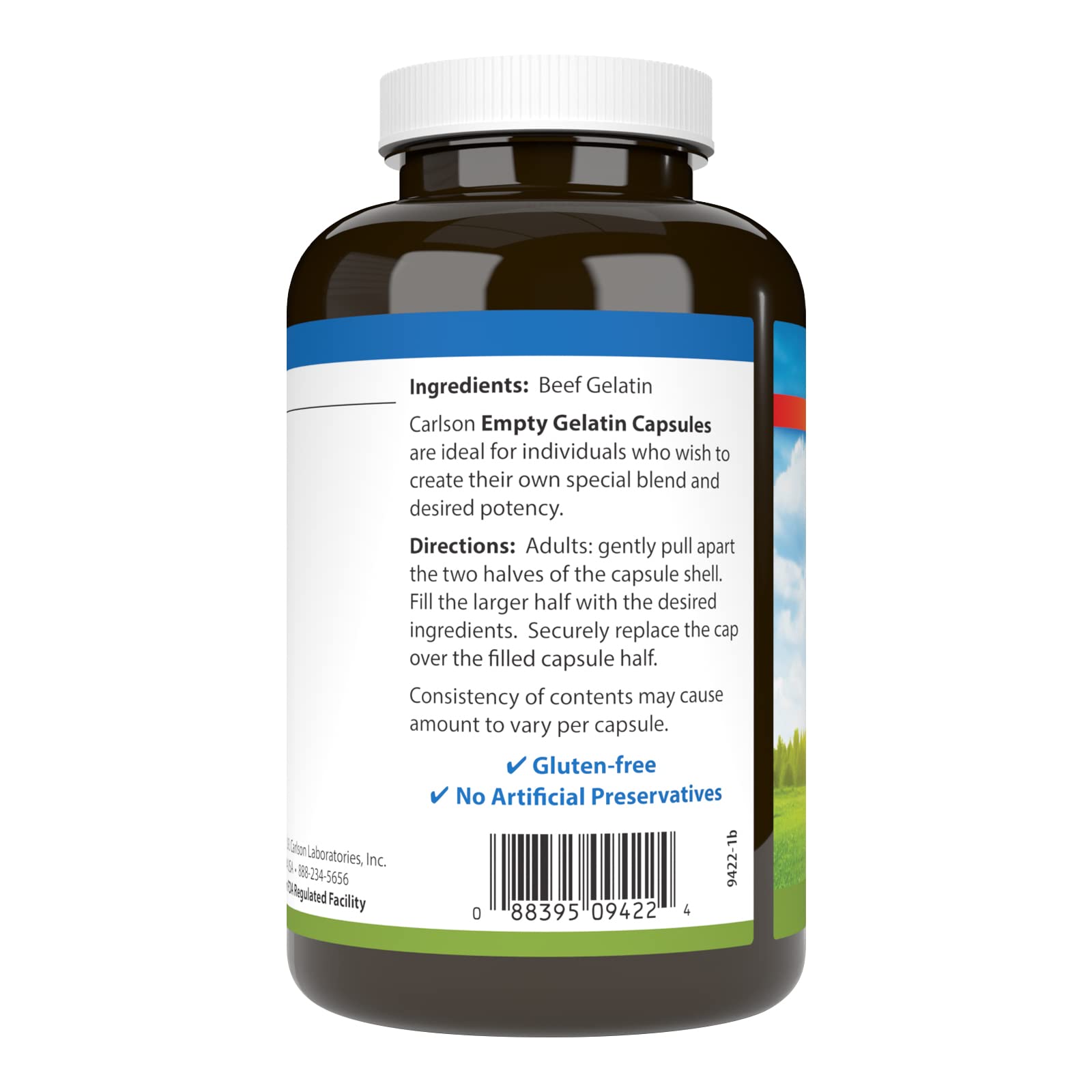 Carlson - Empty Gelatin #00 Capsules, Easy to Separate & Fill, 150 capsules Carlson uk supplements