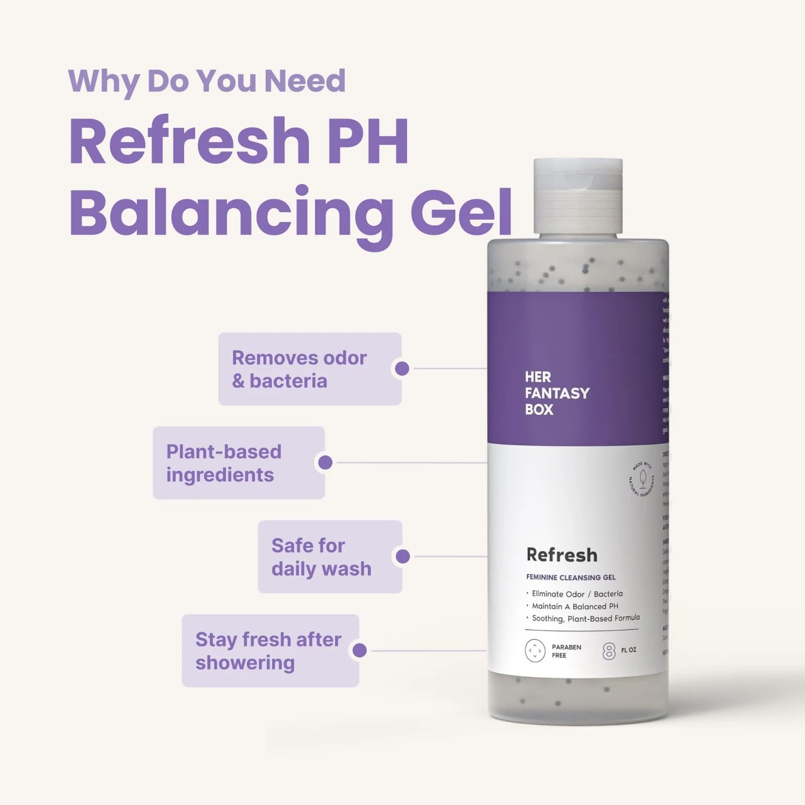 Her Fantasy Box | Refresh pH Balancing Shower Gel Natural Feminine Hygiene Solution Her Fantasy Box uk supplements