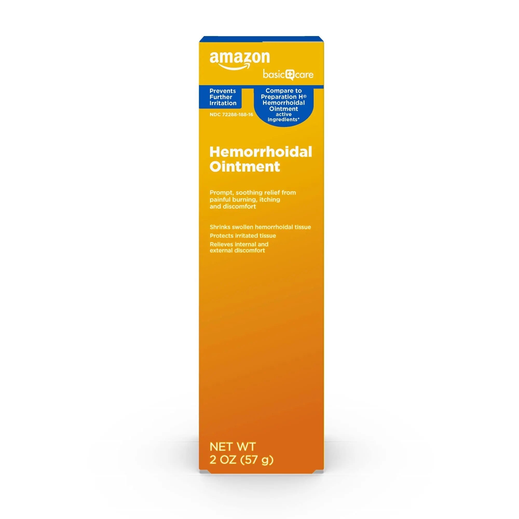 Amazon Basic Care Hemorrhoid Ointment, Fast-Acting Pain Relief, Relieves Burning, Itching, Swelling and Discomfort, 2 ounce (Pack of 1) Amazon Basic Care uk supplements