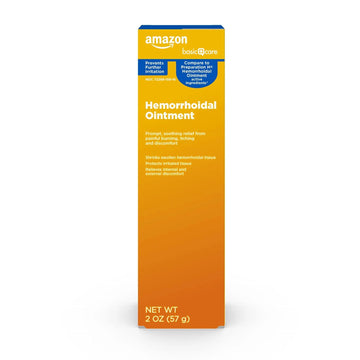 Amazon Basic Care Hemorrhoid Ointment, Fast-Acting Pain Relief, Relieves Burning, Itching, Swelling and Discomfort, 2 ounce (Pack of 1) Amazon Basic Care uk supplements