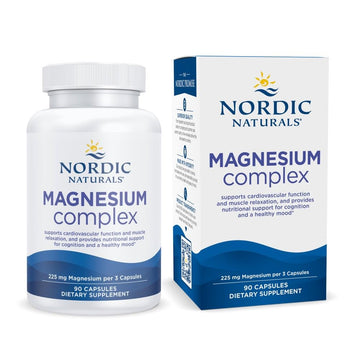 Nordic Naturals Magnesium Complex - 90 Capsules - 225 mg Magnesium, 1.9 mg Iron - Brain & Heart Health, Mood, Energy, & Muscle Relaxation - Non-GMO, Vegan - 30 Servings Nordic Naturals uk supplements