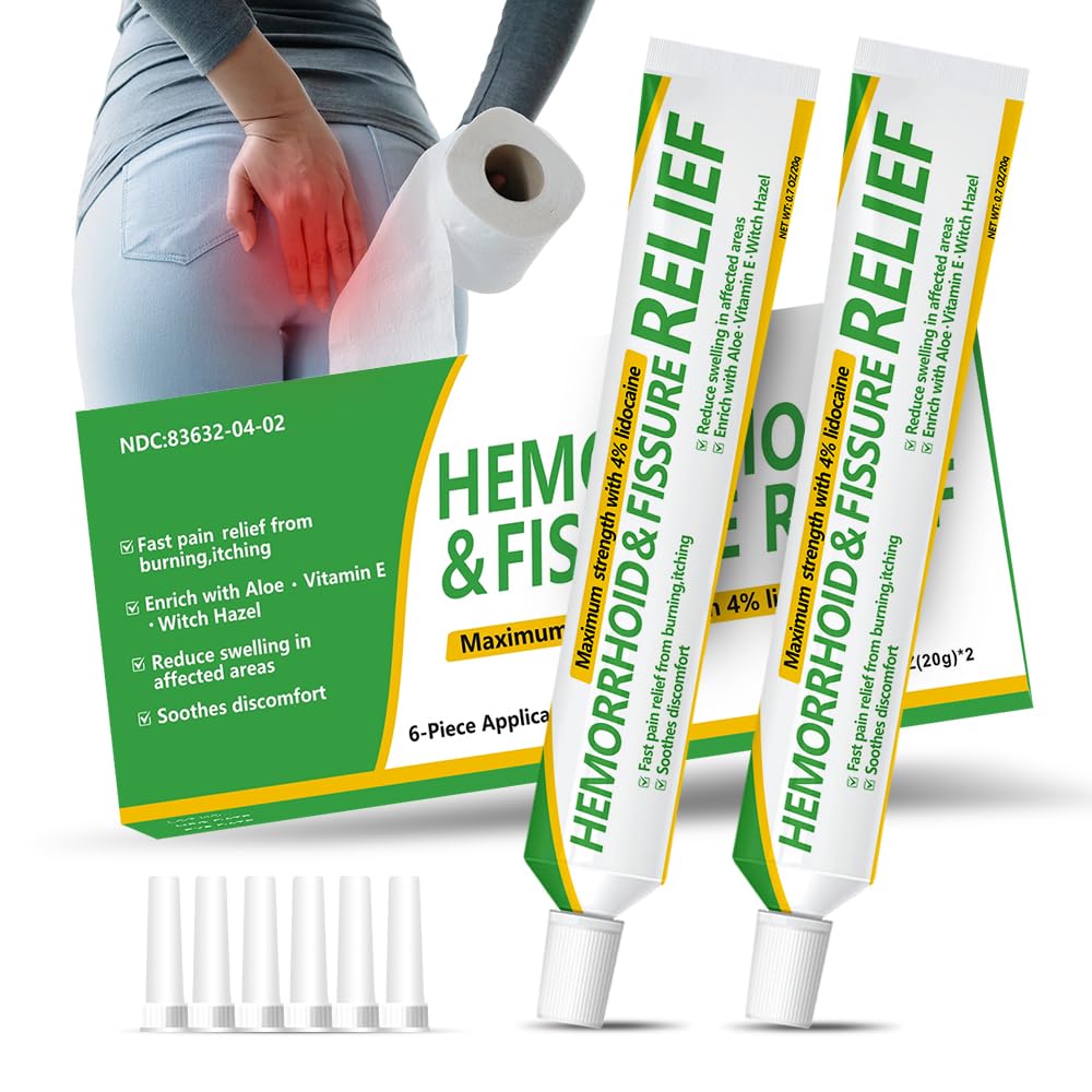 Lesdgo Hemorrhoidal Ointment(2 Pack),Hemorrhoid and Fissure Cream Witch Hazel Maximum Strength Pain Relief,for Itching and Swelling Lesdgo uk supplements