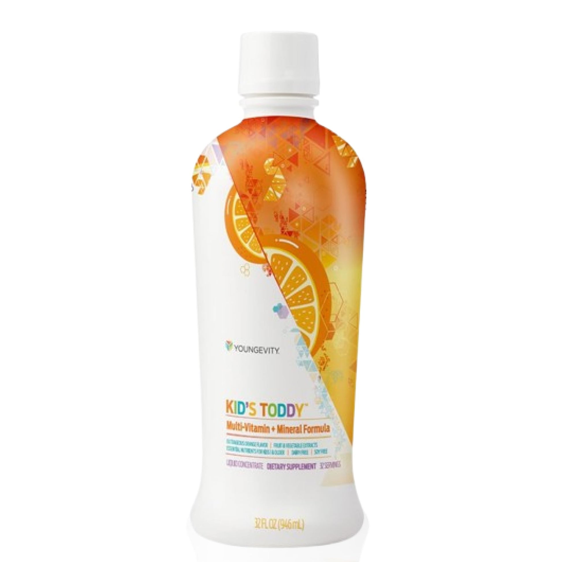 Youngevity Kid's Toddy™ - Mega Multivitamin for Kids & Children Age 2+ - 14 Vitamins, 10 Minerals, Phytonutrient Blend - Highly Absorbable - Great Tasting Orange 32 Fl Oz (Pack of 2) Youngevity uk supplements
