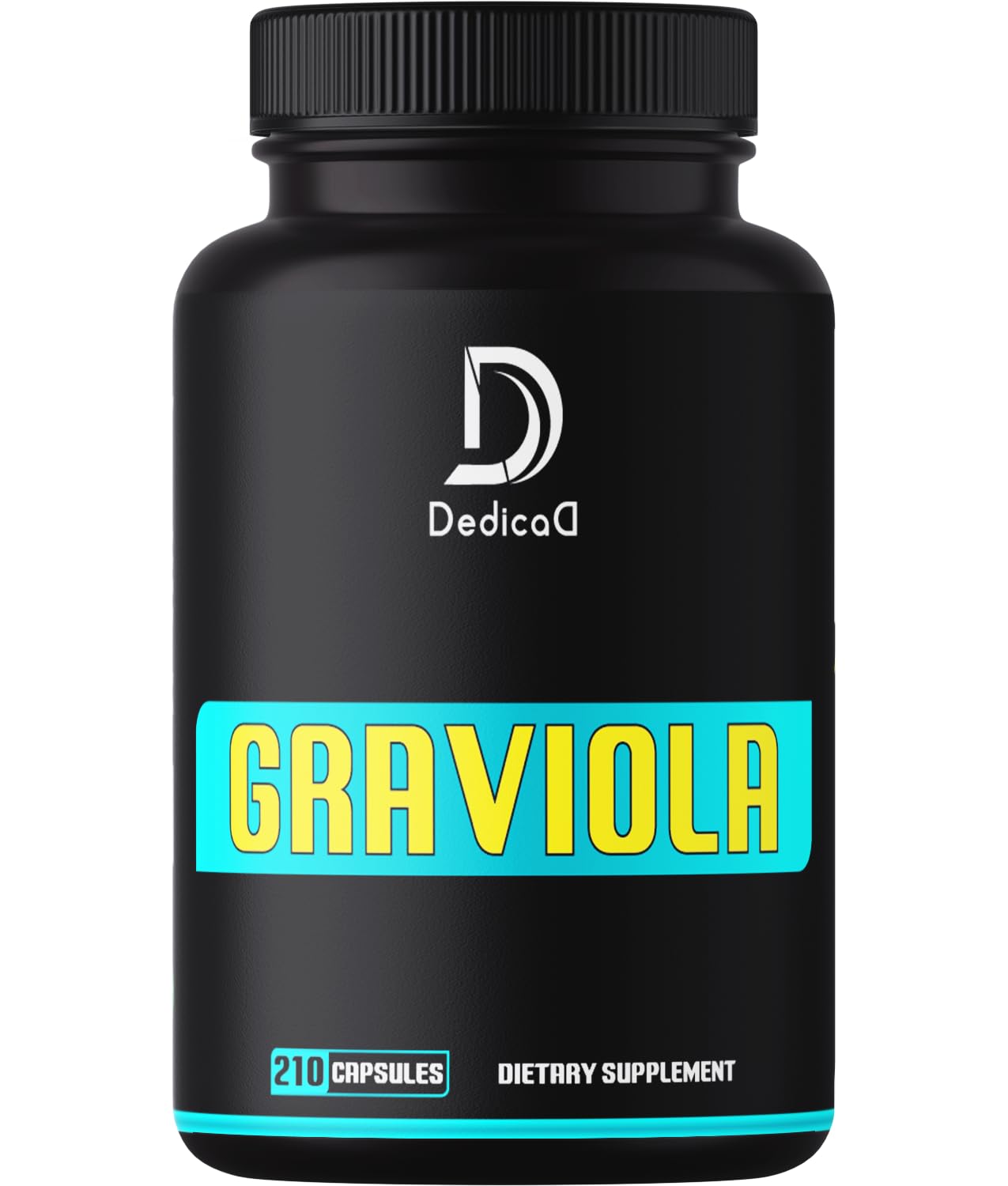 Soursop Graviola Leaves Capsules - Soursop Fruit Advanced - 210 Counts for 105 Servings DEDICAD uk supplements