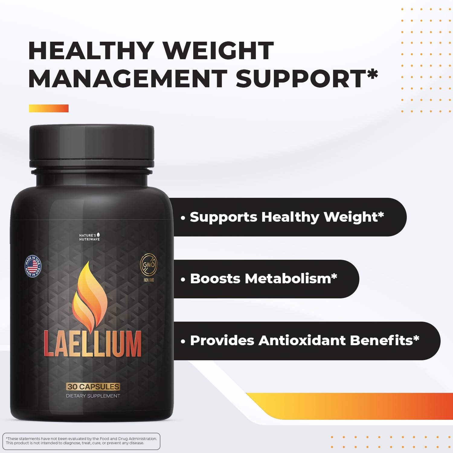 Laellium Capsules – Natural Supplement with Green Tea, Apple Cider Vinegar & Ginseng – Non-GMO, Supports Wellness – 30 Capsules, 1 Month Supply Nature’s NutriWave uk supplements