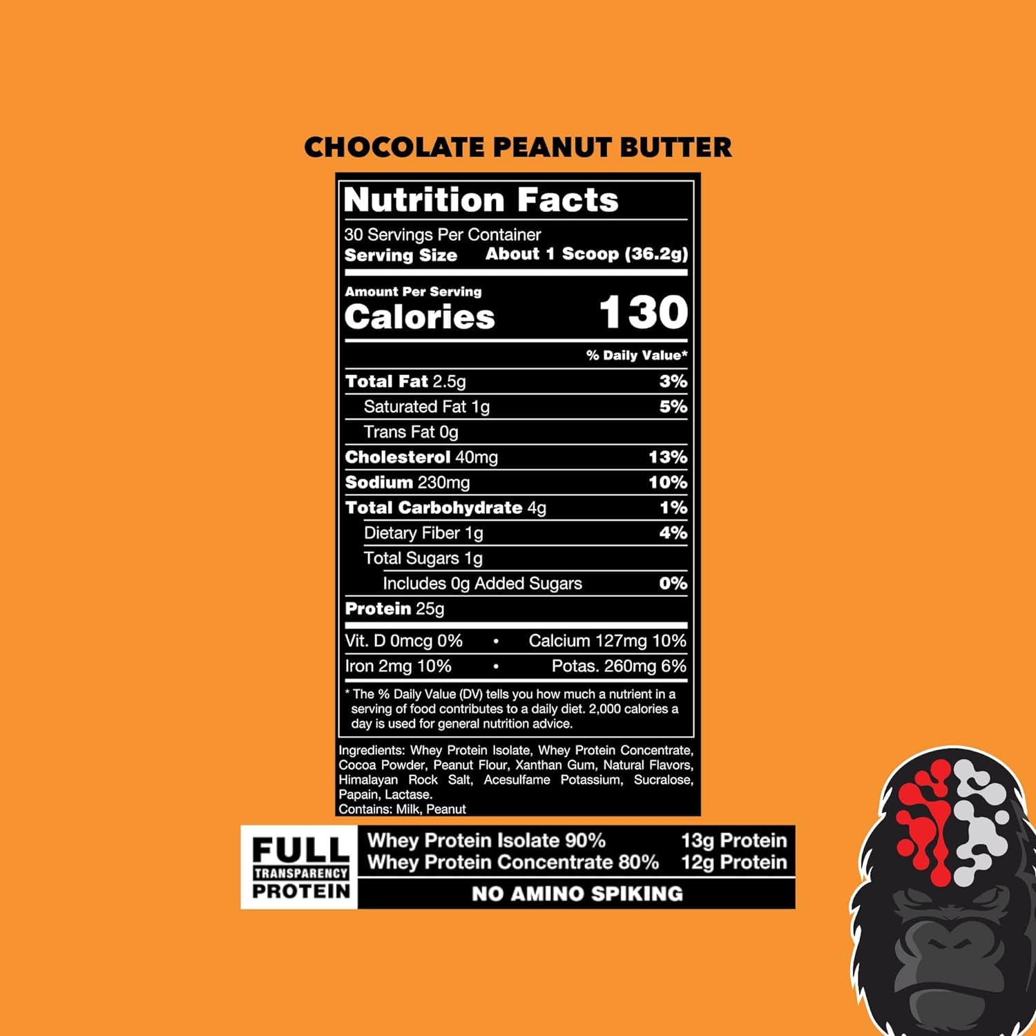 Gorilla Mode Premium Protein - Chocolate Peanut Butter / 24 Grams of Protein/Recover Gorilla Mind uk supplements