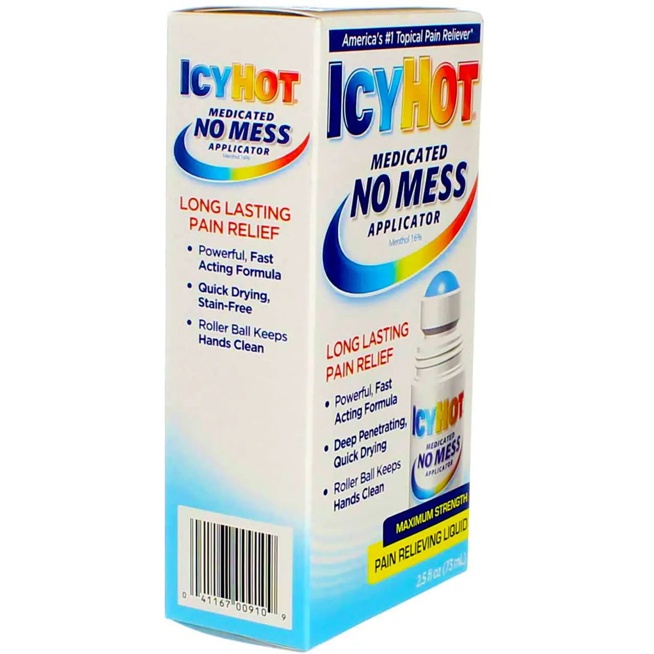Icy Hot Medicated No Mess Applicator Max-Strength 2.5 Ounce (73ml) (6 Pack) Icy Hot uk supplements