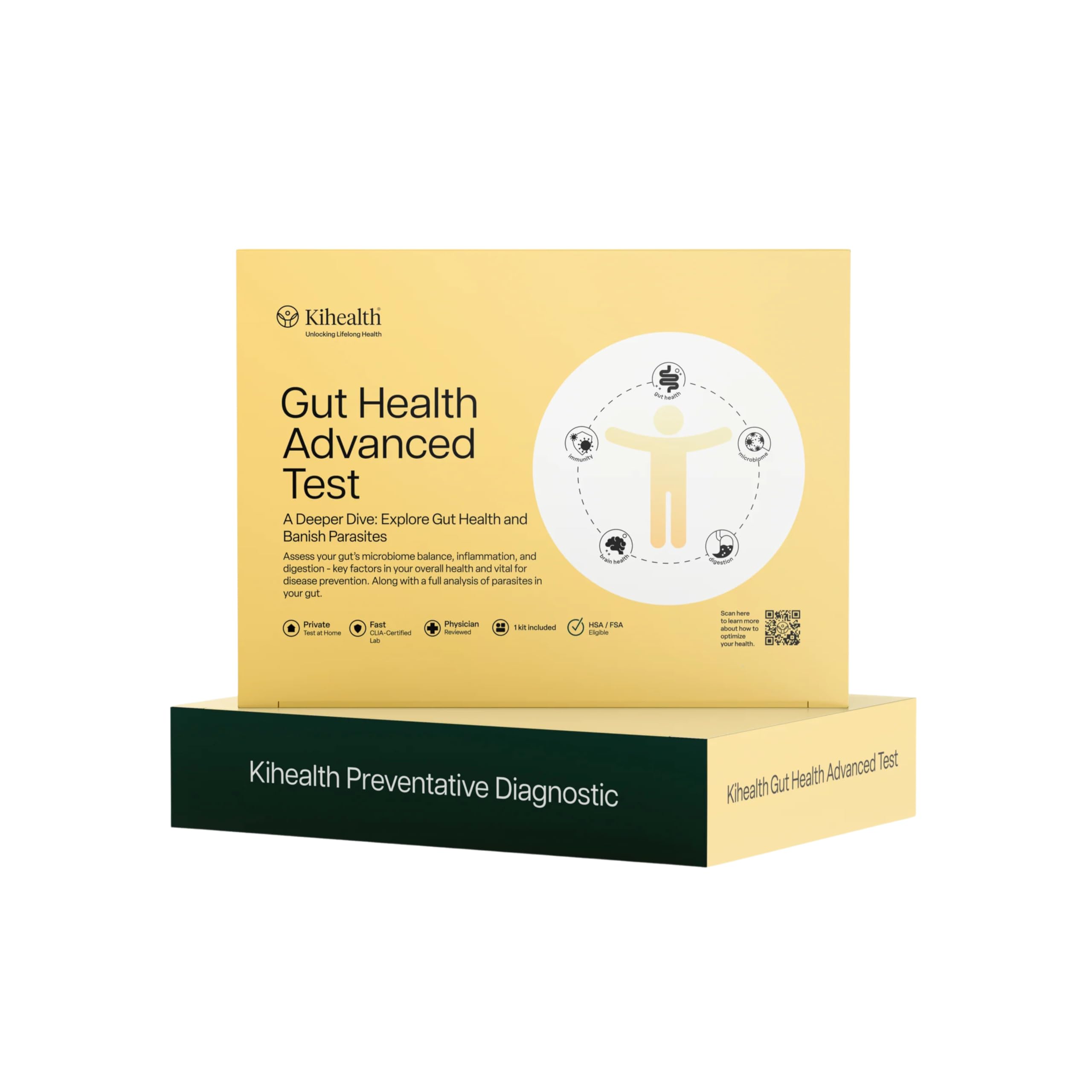 KiHealth – Gut Health Advanced Test – Comprehensive Stool Test for Microbiome, Digestion, & Inflammation – at-Home Kit Kihealth uk supplements