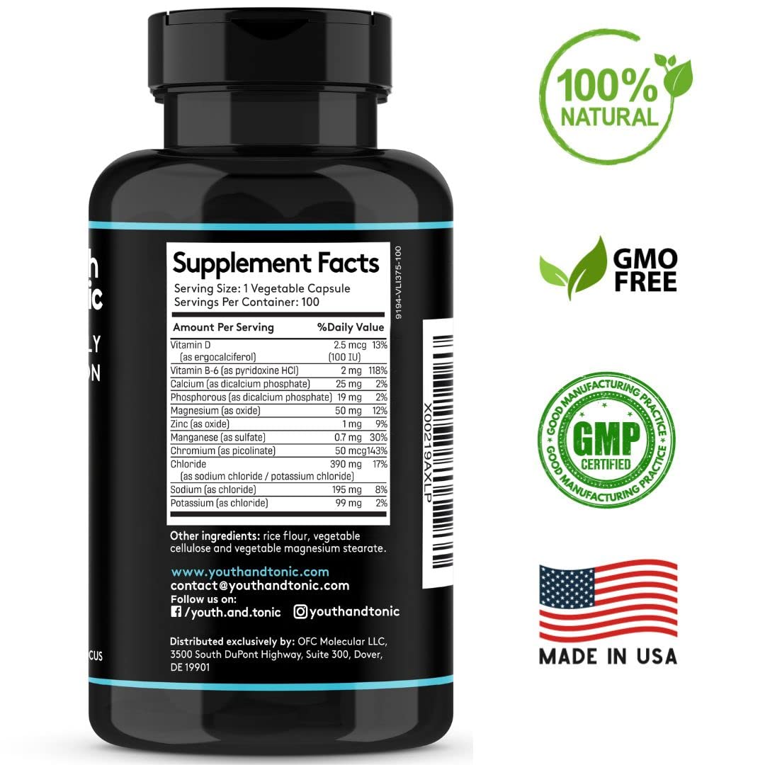 Complete Electrolyte Supplement | Highest Bioavailability | Cmax Chloride Youth & Tonic uk supplements