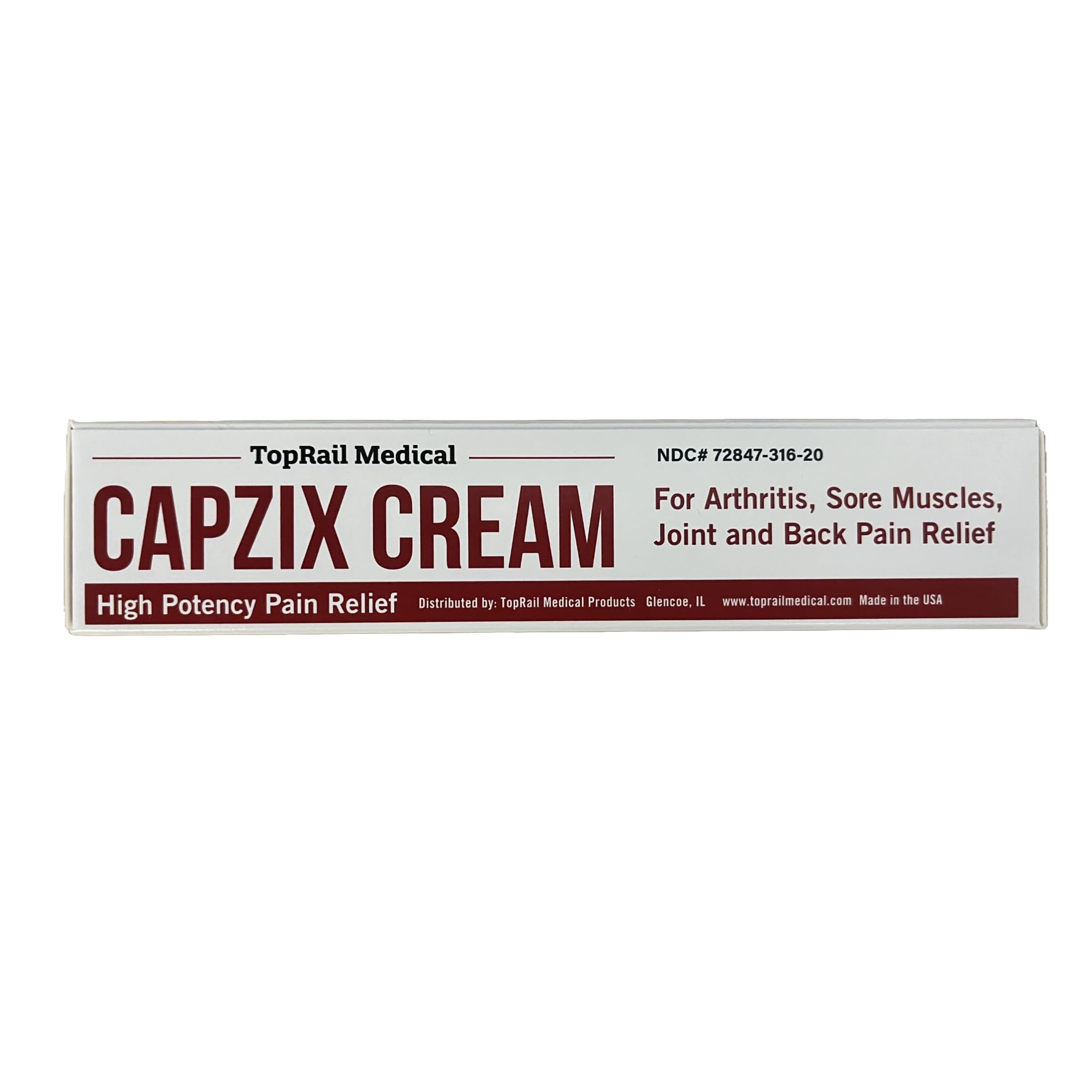Capzix Cream for Pain Relief 2 OZ Capsaicin .1% High Potency/ Maximum Strength CAPZIX CREAM uk supplements