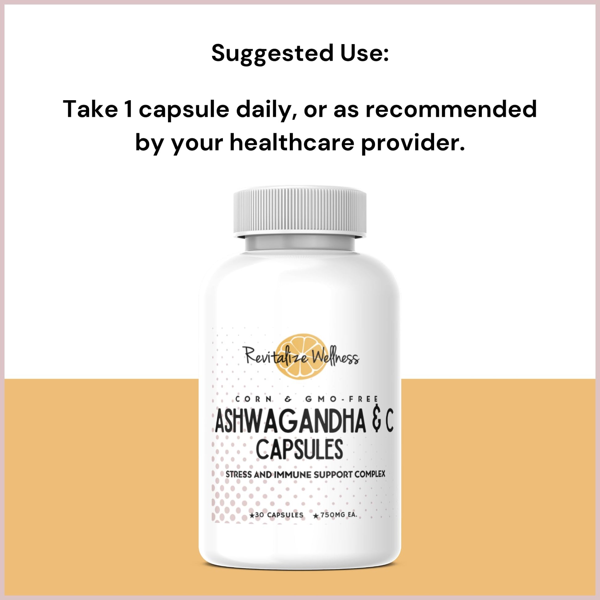 Revitalize Wellness Ashwagandha + Vitamin C Capsules | Stress and Immune Support Complex | with 550 mg Ashwagandha and 200 mg Vitamin C per Serving | 30 Servings Revitalize Wellness uk supplements