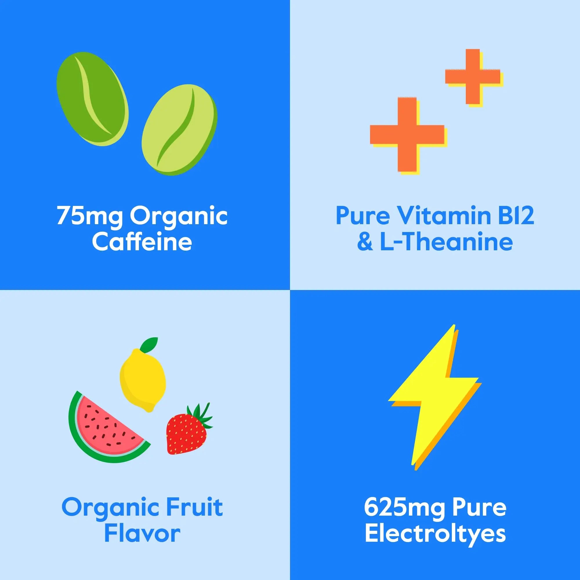 Nectar Energy Booster - Organic Caffeine, B12 & Electrolytes - Sugar Free & Zero Calorie – Healthy Coffee, Energy Drink & Soda Alternative – Hydration & Energy Supplement (Variety 30 Powder Packets) Nectar uk supplements