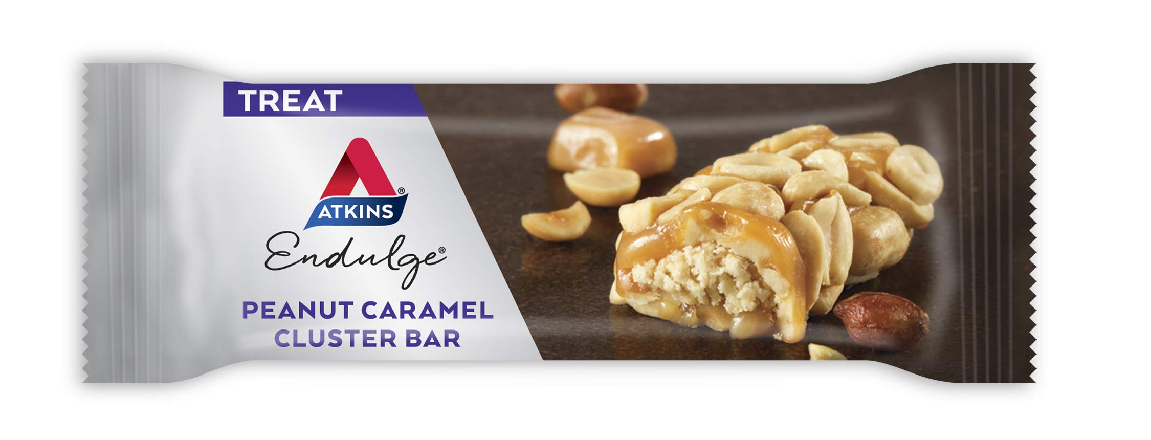 Atkins Peanut Caramel Cluster Bar, Dessert Favorite, High in Fiber, 3g Net Carb, 1g Sugar Atkins uk supplements