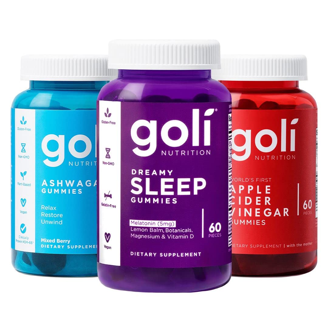 Goli - Sleep, Apple Cider Vinegar & Ashwagandha Gummy Bundle Goli uk supplements