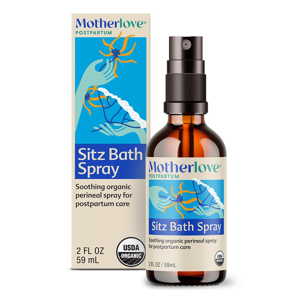 Motherlove Sitz Bath Spray (2 oz) Sitz Bath for Postpartum Care—Herbal Perineal Spray w/Witch Hazel—USDA Organic, Vegan, & Cruelty Free Motherlove uk supplements