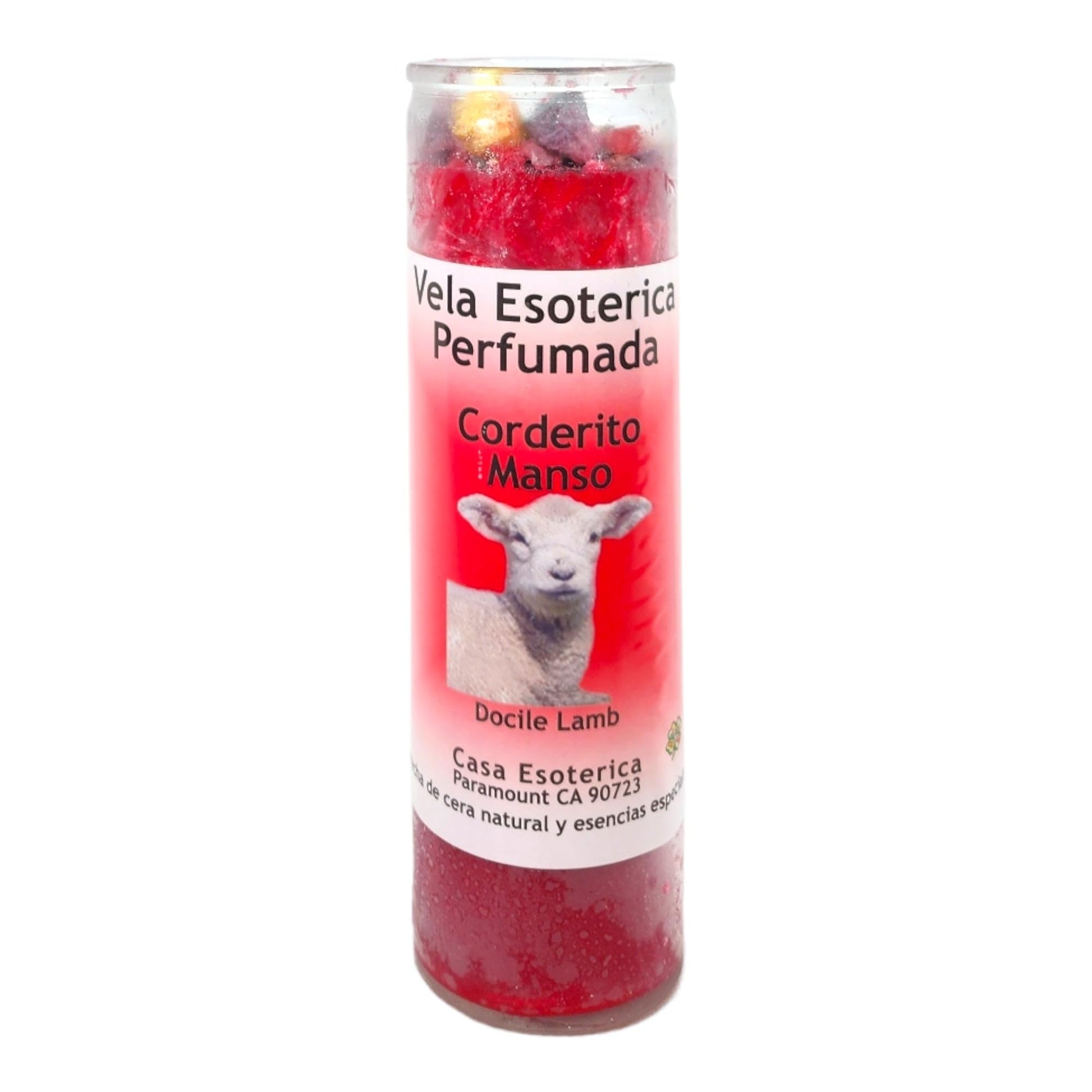 Calming Lamb-Palm Wax Spiritual Intention Spell Candle-[RED] | Vela CASA ESOTERICA PERFUMADA MAGICK SPACE uk supplements