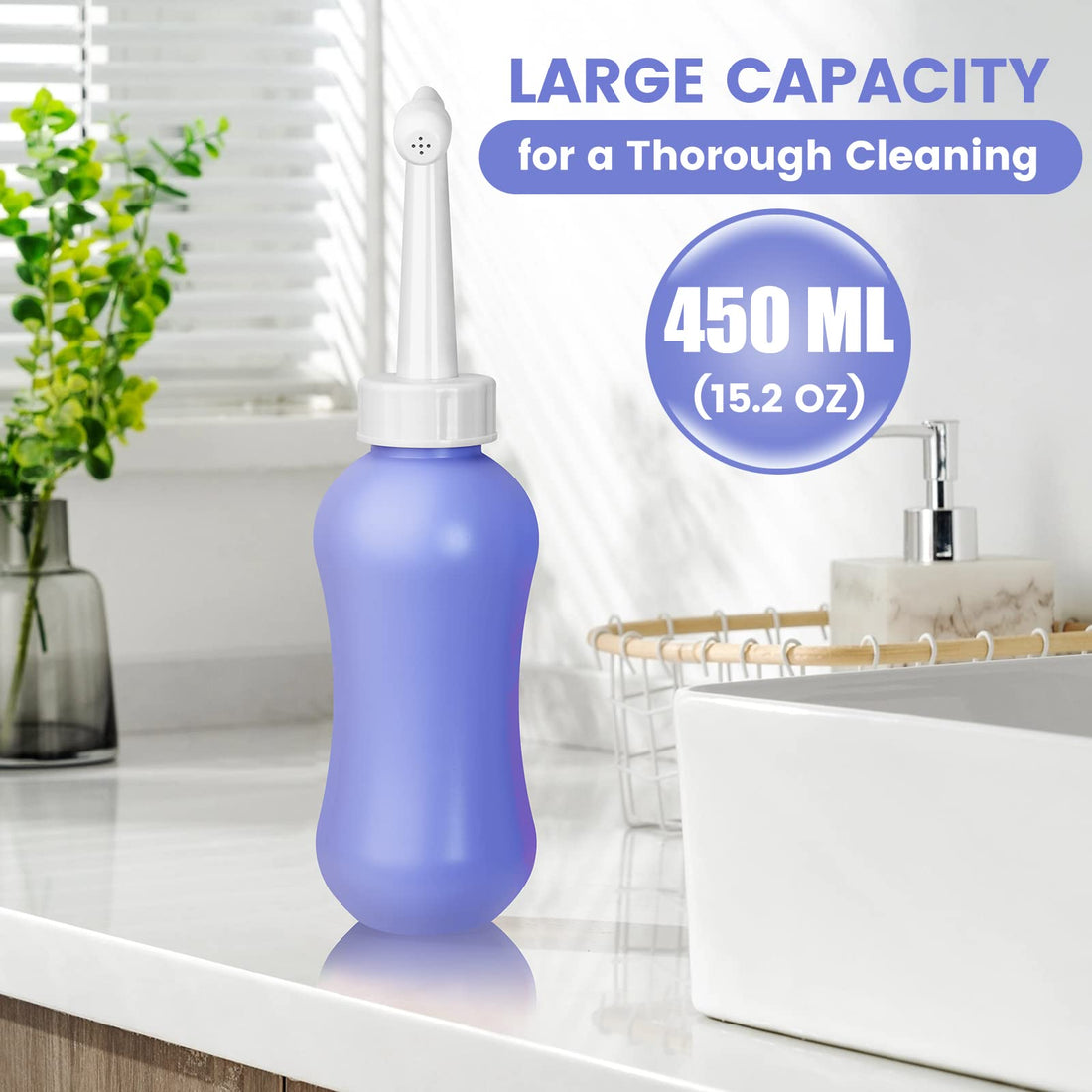 450ml Peri Bottle Postpartum for Feminine Care, 2 Pack Portable Travel Bidet for Toilet, Perineal Bottle VicnKioH uk supplements