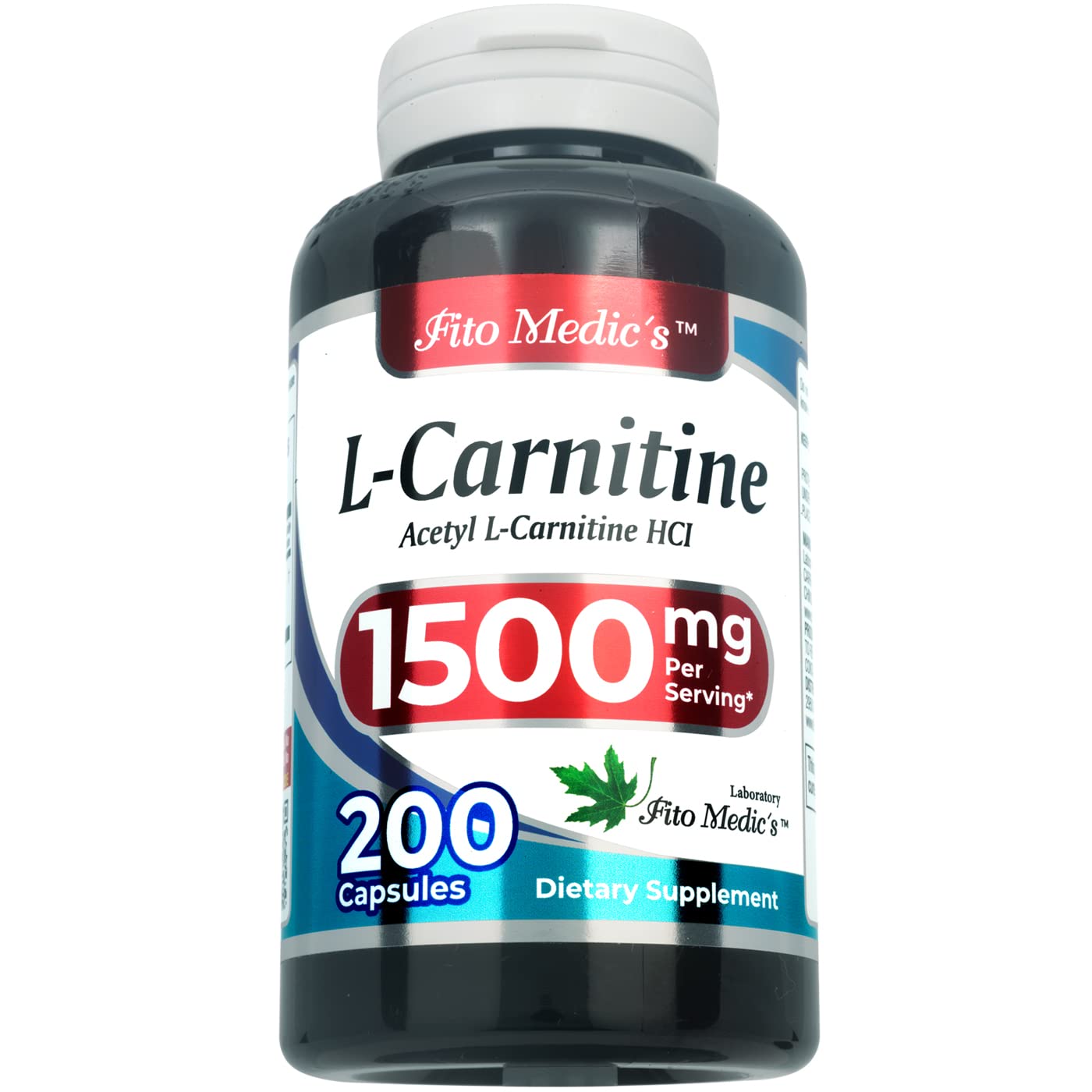 Lab - l carnitine - 1500 mg per Serving, 200 Capsules, l-carnitine - High Potency of - Acetyl FITO MEDIC'S uk supplements