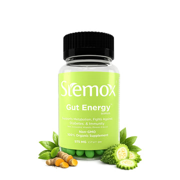 Stemox Gut Energy – Natural Energy & Metabolism Support Supplement with Biotin, Chromium, Alpha Lipoic Acid & Organic Herbal Extracts – Blood Sugar & Gut Health Support – 60 Vegan Capsules Stemox uk supplements