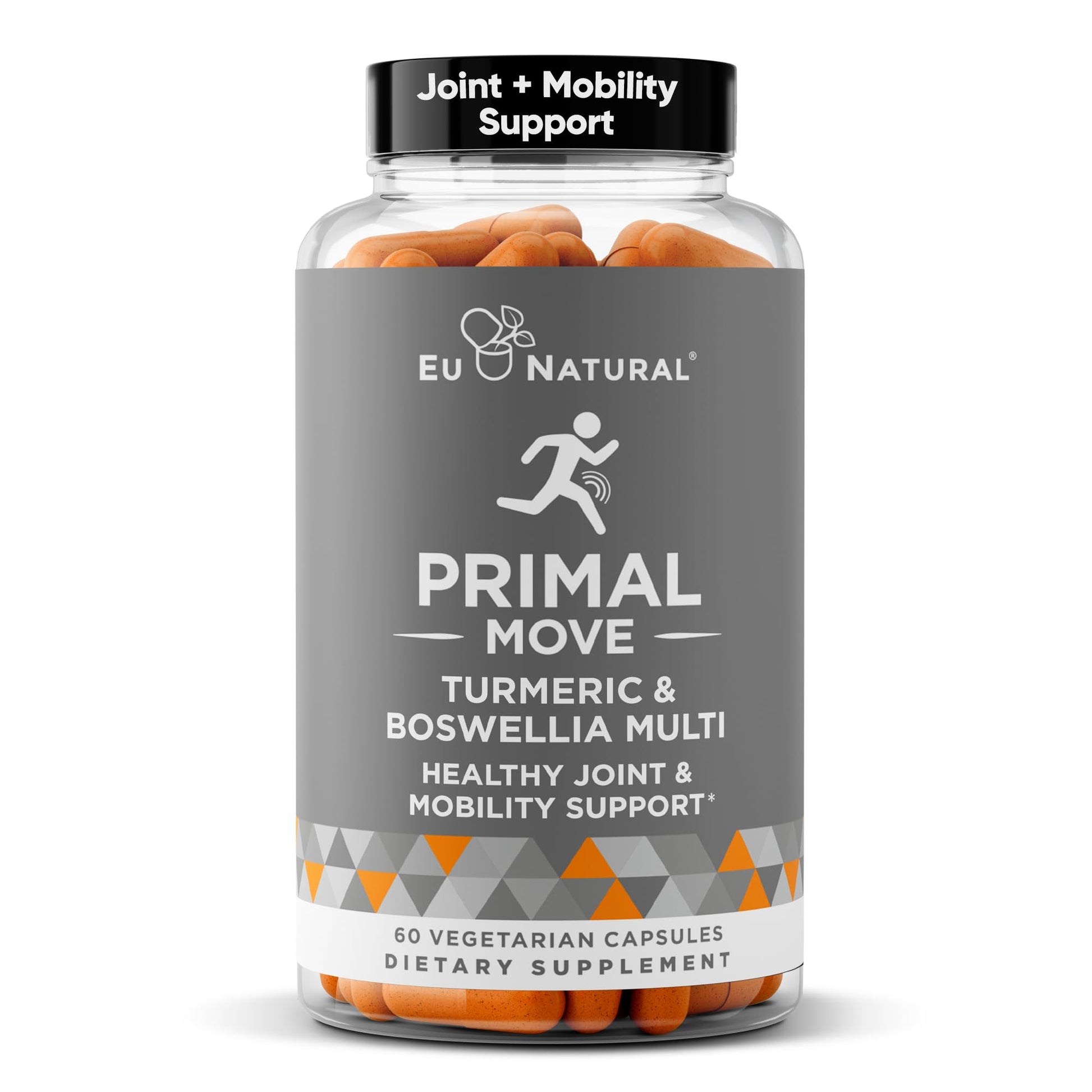 Primal Joint & Mobility Support - Advanced Joint Support Supplement for Women and Men - Turmeric, Boswellia, Ginger and Boron for Whole-Body Flexibility, Joint Health & Comfort - 60 Veg Soft Capsules Eu Natural uk supplements