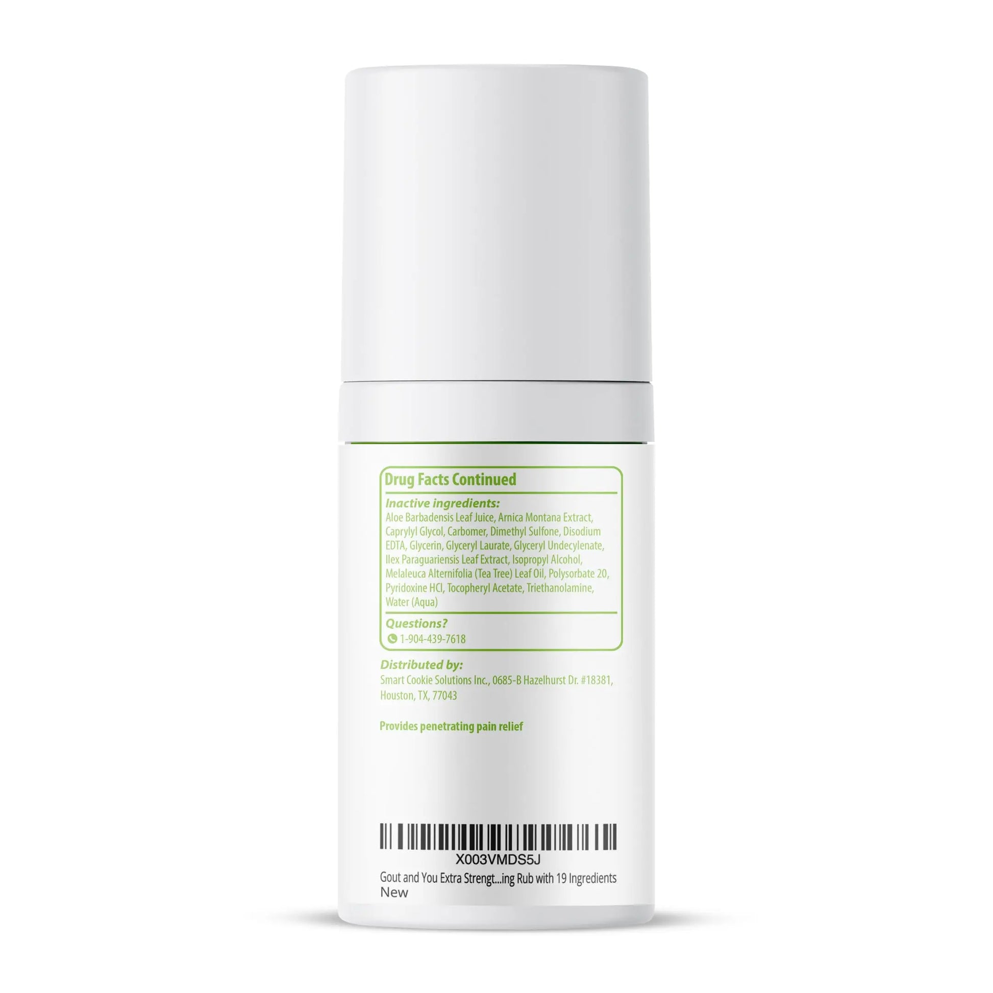 Gout and You Extra Strength Optimized Menthol Joint Discomfort Relief Cream for Joint Flare-Ups, Tendon, Muscle Ache - Fast Acting Joint Discomfort Relieving Rub with 19 Ingredients Gout and You uk supplements