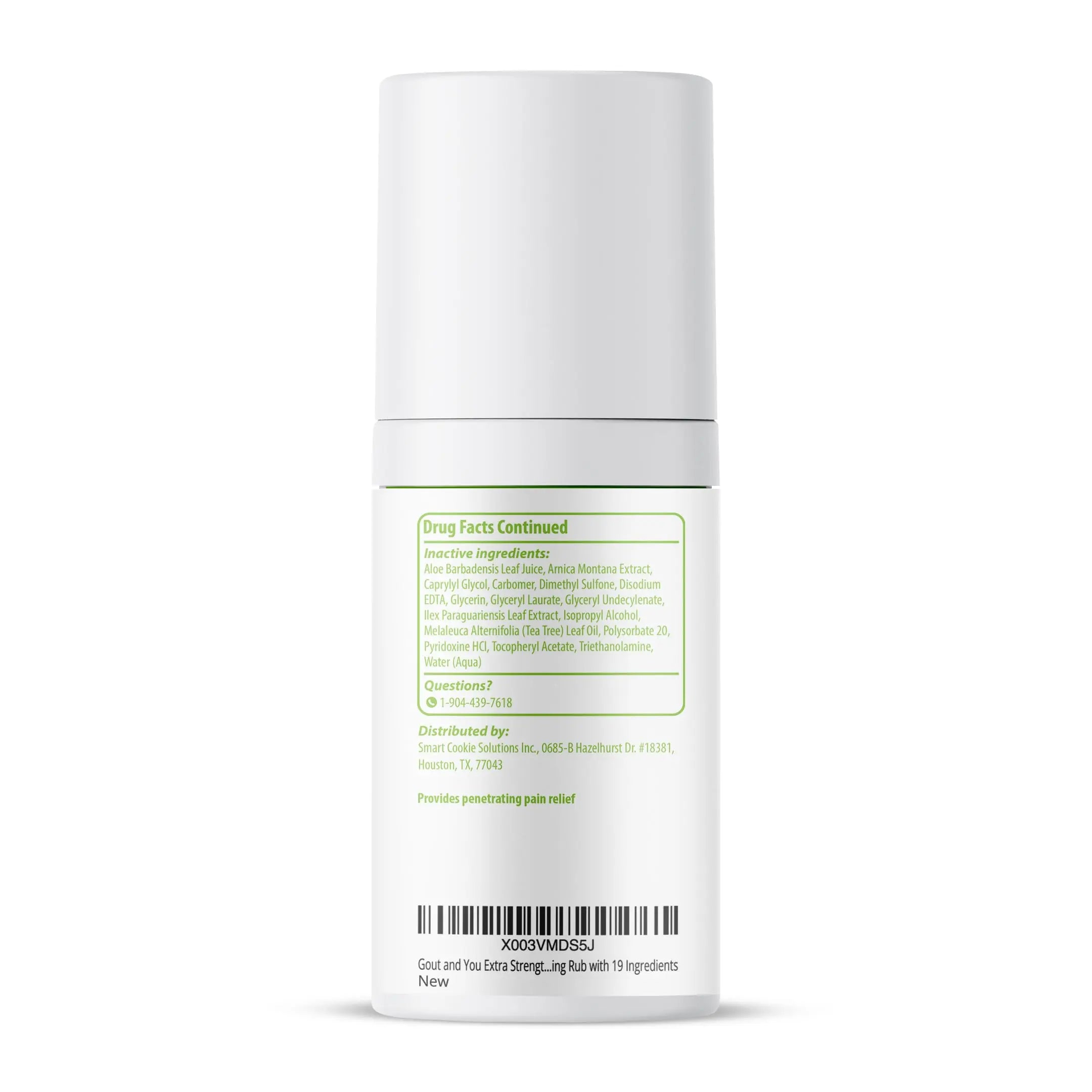 Gout and You Extra Strength Optimized Menthol Joint Discomfort Relief Cream for Joint Flare-Ups, Tendon, Muscle Ache - Fast Acting Joint Discomfort Relieving Rub with 19 Ingredients Gout and You uk supplements