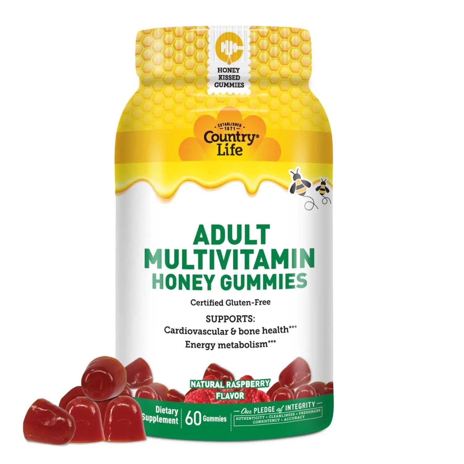 Country Life® Tart Cherry & Adult Multivitamin Honey Gummies - Bundle - Non-GMO - Certified Gluten Free Country Life uk supplements