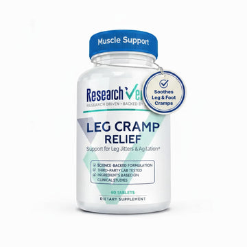 Research Verified Leg Cramps - Magnesium, B Vitamins, Ginger, Chamomile, BioPerine - Circulation Support - Vegan - 1 Month Supply Research Verified uk supplements