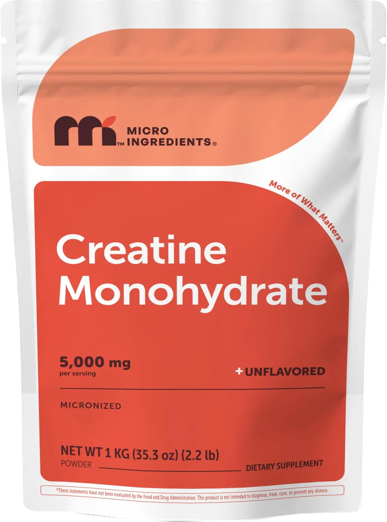 Micro Ingredients Creatine Monohydrate Powder 1 kg (2.2 Lbs), 5000mg Per Serv, Micronized Creatine Powder, Unflavored, No Filler, Keto & Vegan, Easy Dissolve, Pre Workout for Women & Men* Micro Ingredients uk supplements