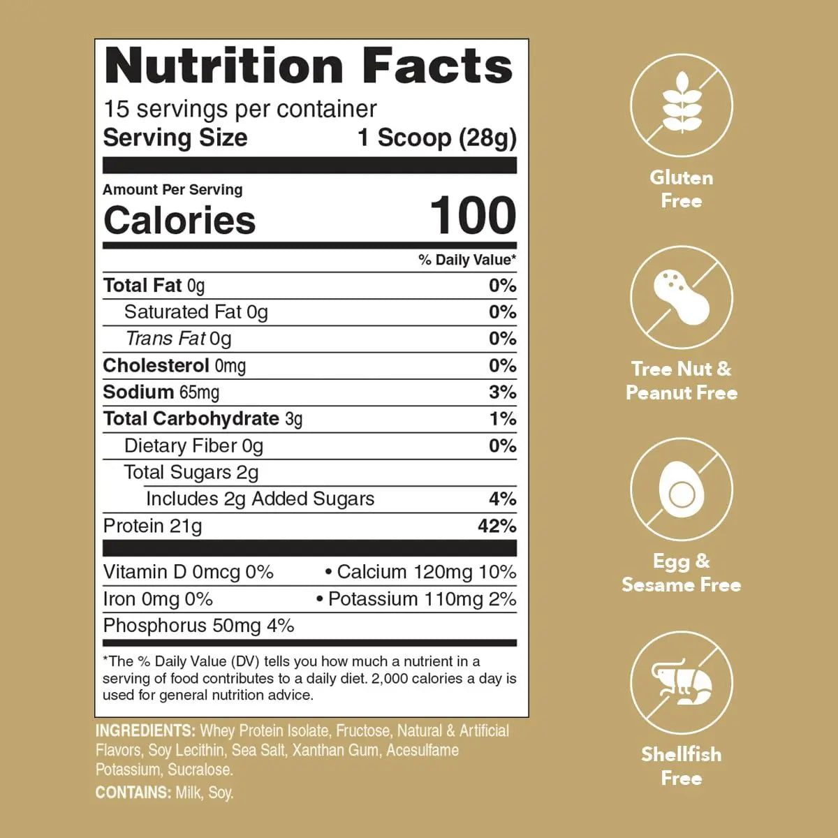 Unjury Whey Protein Powder | Vanilla | 21g 100% Whey Isolate Protein Powder | Low Carb and Lactose Free | Gluten Free | Certified Kosher | 15 Servings Unjury uk supplements