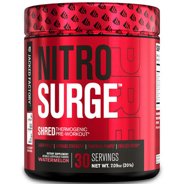 Jacked Factory NITROSURGE Shred Pre Workout Supplement - Energy Booster, Instant Jacked Factory uk supplements