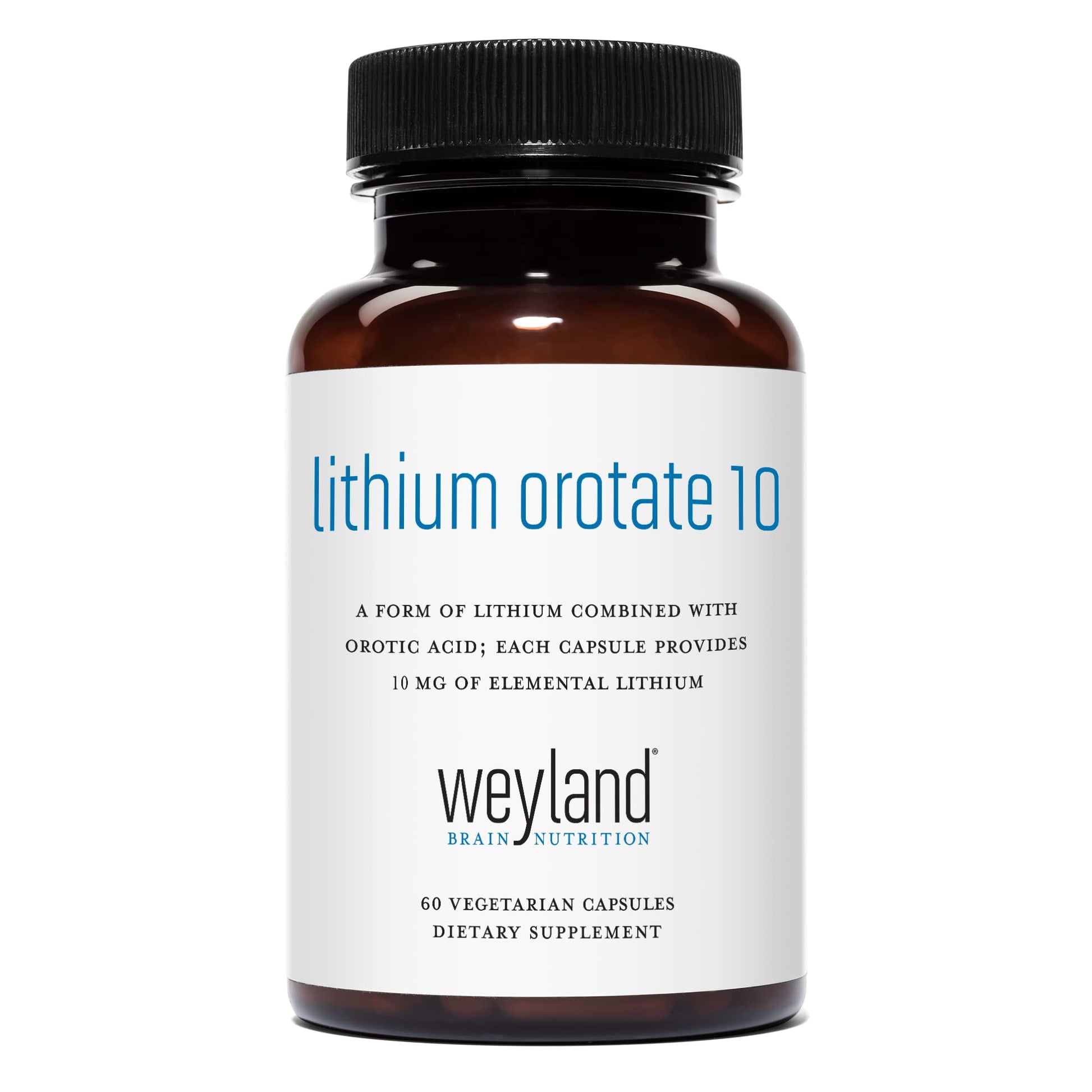 Weyland Brain Nutrition: Lithium Orotate 10mg (1 Bottle), 60 Vegetarian Weyland Brain Nutrition uk supplements