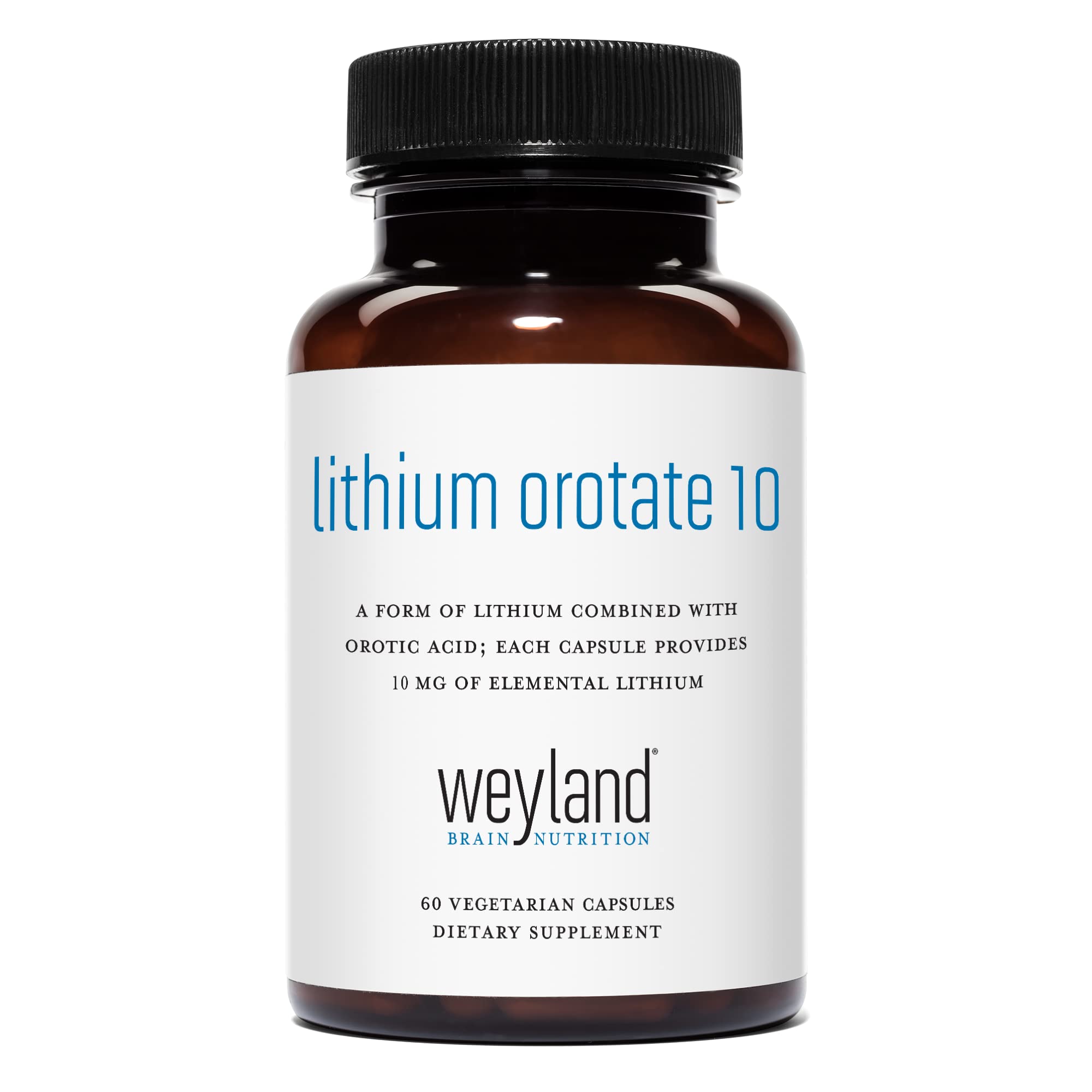 Weyland Brain Nutrition: Lithium Orotate 10mg (1 Bottle), 60 Vegetarian Weyland Brain Nutrition uk supplements