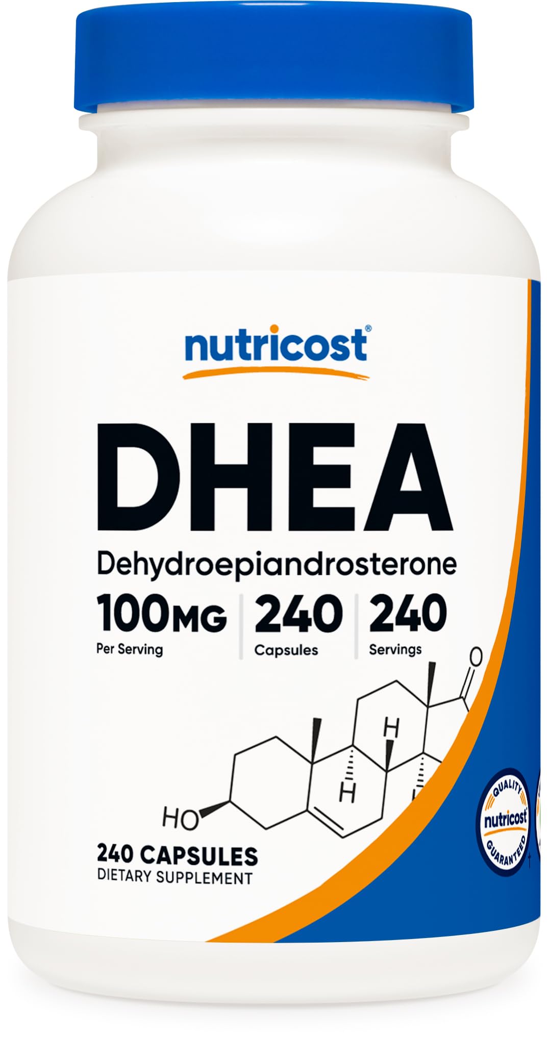 Nutricost DHEA 100mg, 240 Capsules - Gluten Free, Soy Free, Non-GMO, Supplement Nutricost uk supplements