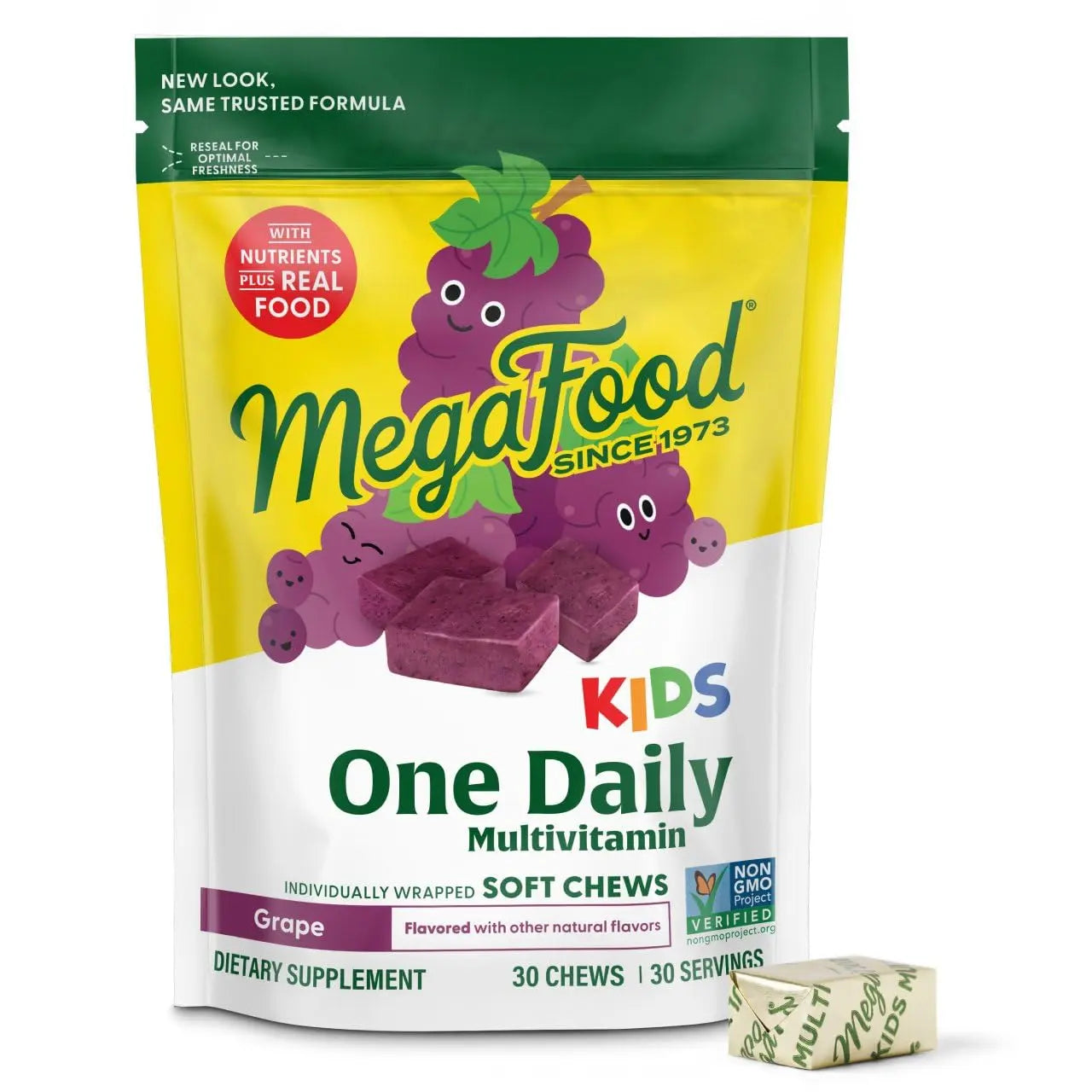 MegaFood Kids One Daily Multivitamin Soft Chews - Kids Vitamins with Vitamin B, Vitamin C, Vitamin D & Vitamin E - Age 4+, Vegetarian MegaFood uk supplements