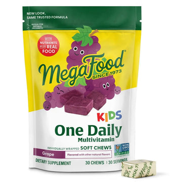 MegaFood Kids One Daily Multivitamin Soft Chews - Kids Vitamins with Vitamin B, Vitamin C, Vitamin D & Vitamin E - Age 4+, Vegetarian MegaFood uk supplements