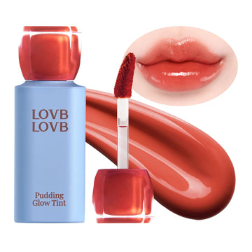 LOVB LOVB Pudding Glow Korean Lip Tint | Natural Lip Stain | Gloss to Stain | Long-Lasting & Non-Sticky | Lightweight Lip Tint | 0.14 oz. (04 SUNSET BEIGE) LOVB LOVB uk supplements