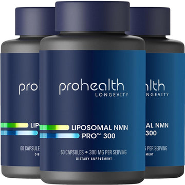 ProHealth Liposomal NMN Pro 300 (60 Capsules, 3 Pack) Clinically Studied Uthever® NMN. NAD+ Precursor for Cellular Energy, Mitochondrial Support & Healthy Aging. USA Manufactured, Triple Lab-Tested ProHealth uk supplements