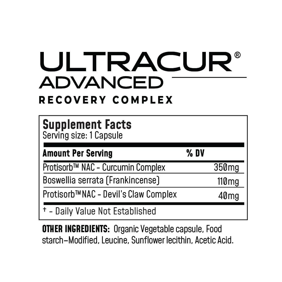 UltraCur Advanced Joint Support Supplement with High Absorption Curcumin - Extra Strength Protisorb Liquid Protein Scaffold - Supports Mobility & Flexibility with Devils Claw & Boswellia - 60 Capsules UltraCur uk supplements
