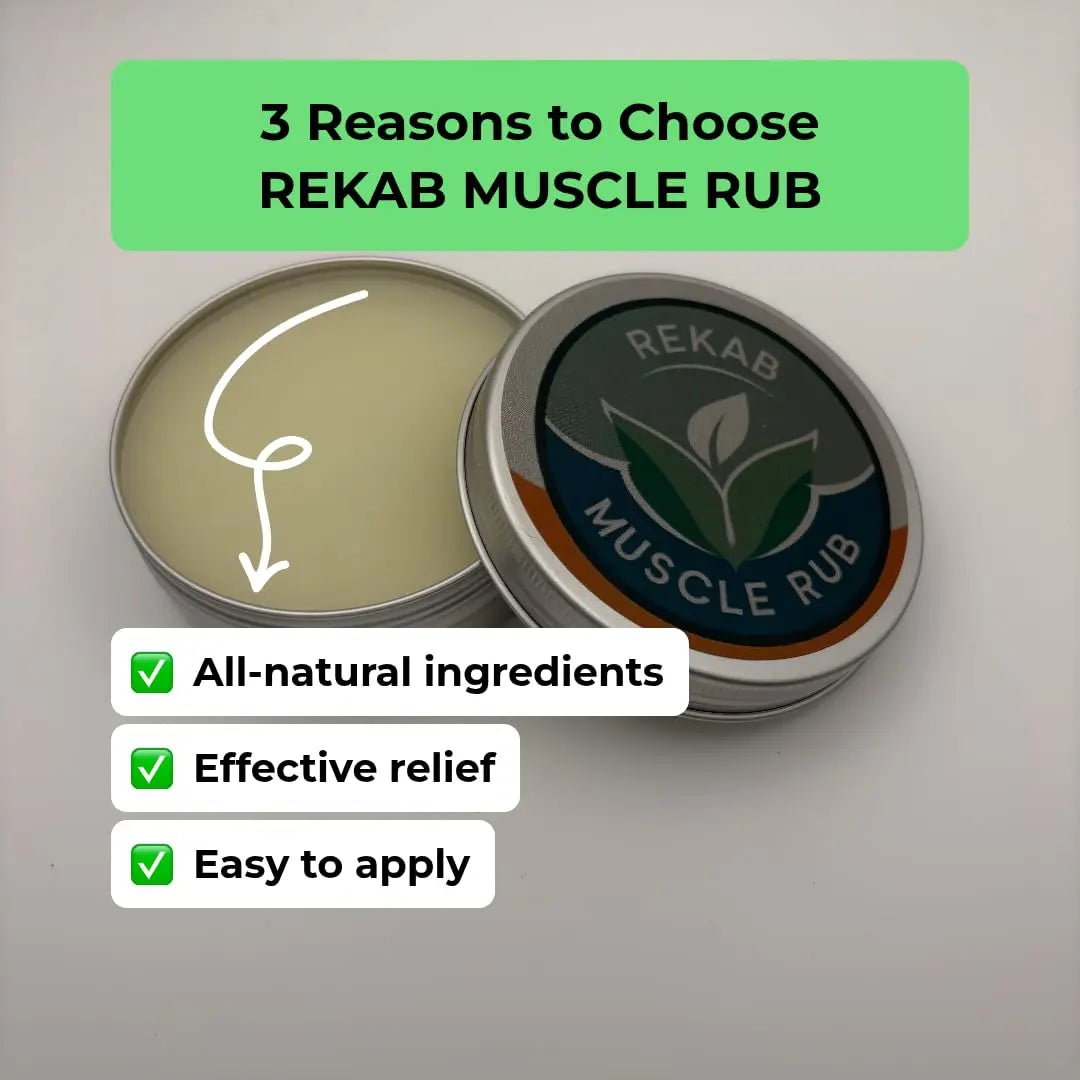REKAB MUSCLE RUB, Neuropathy Cream, Arthritis Reliever, Knee Relief Balm for Adults, Natural Soothing Formula for Arthritis Sufferers, Joint Relief Cream, Total Relief, Joint & Muscle Therapy REKAB MUSCLE RUB uk supplements