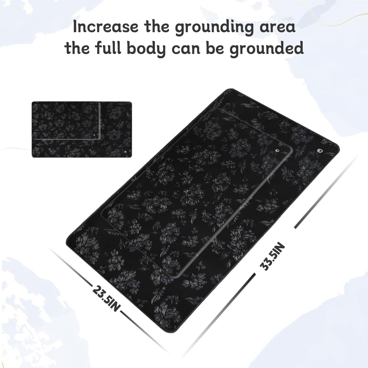 LOSUVERO Grounding Mat for Bed, 33.5x23.5Floral Printed Grounding Pad for Health Therapy, Efficient Sleep LOSUVERO uk supplements